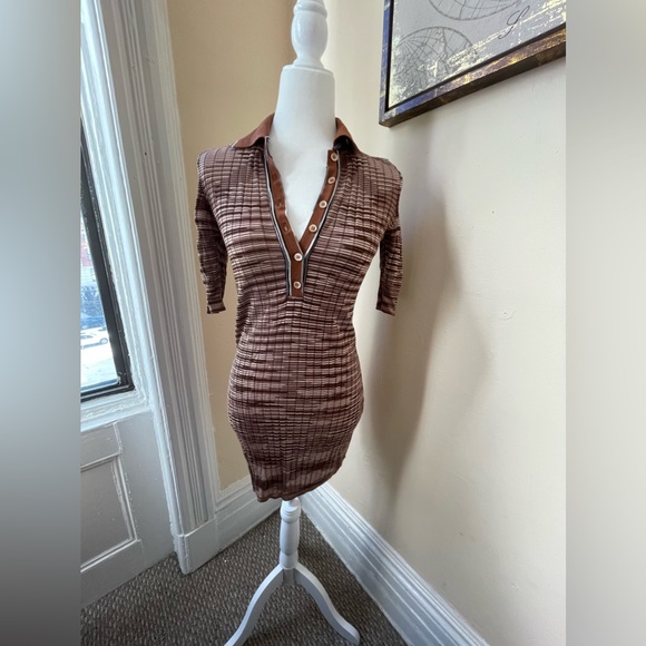 Vintage Missoni Knit Mini Dress with Collar, size Small - Picture 2 of 4